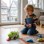 Ferngesteuerter Dinosaurier-Truck mit Auto-Schluckfunktion
