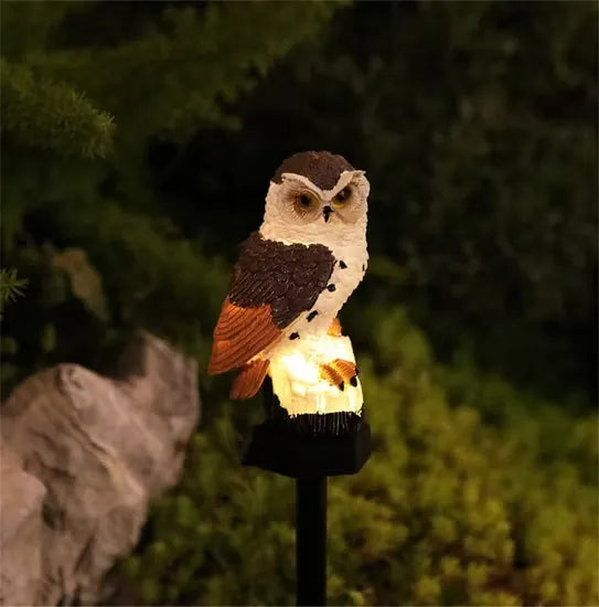 Solar-LED-Eulen-Gartenlicht Wetterfest