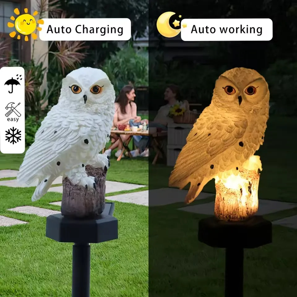 Solar-LED-Eulen-Gartenlicht Wetterfest