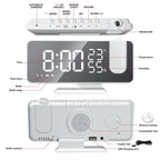 Digital Projection Clock with LED Display & FM Radio