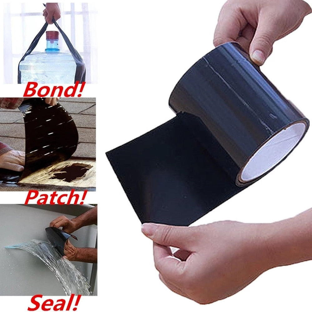 Waterproof repair tape with strong adhesive layer