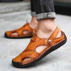 Herren-Sandalen Leder mit Klettverschluss