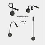 Flexible LED wall light with touch switch