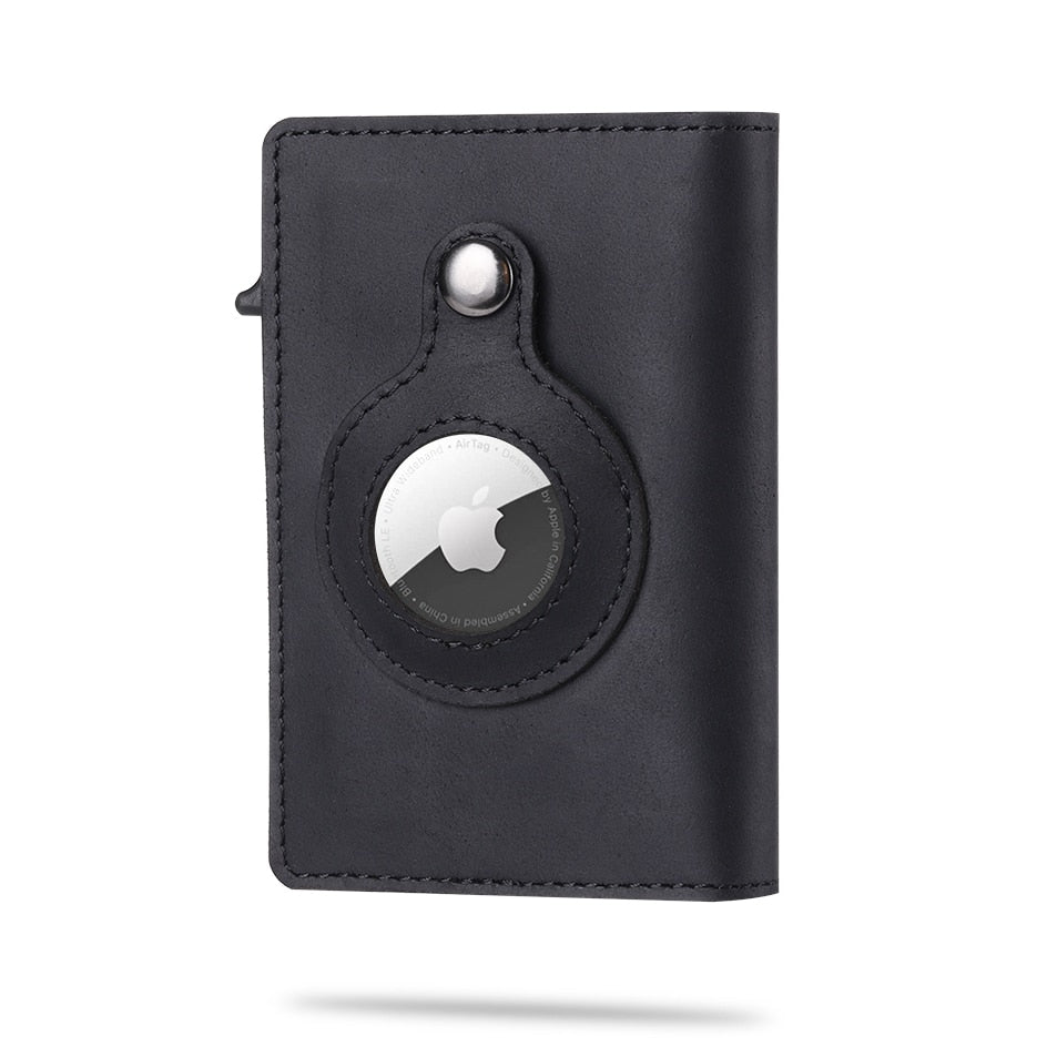 Slim Card Holder with Built-In AirTag Pocket