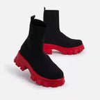 Chelsea Boots Damen mit dicker Sohle