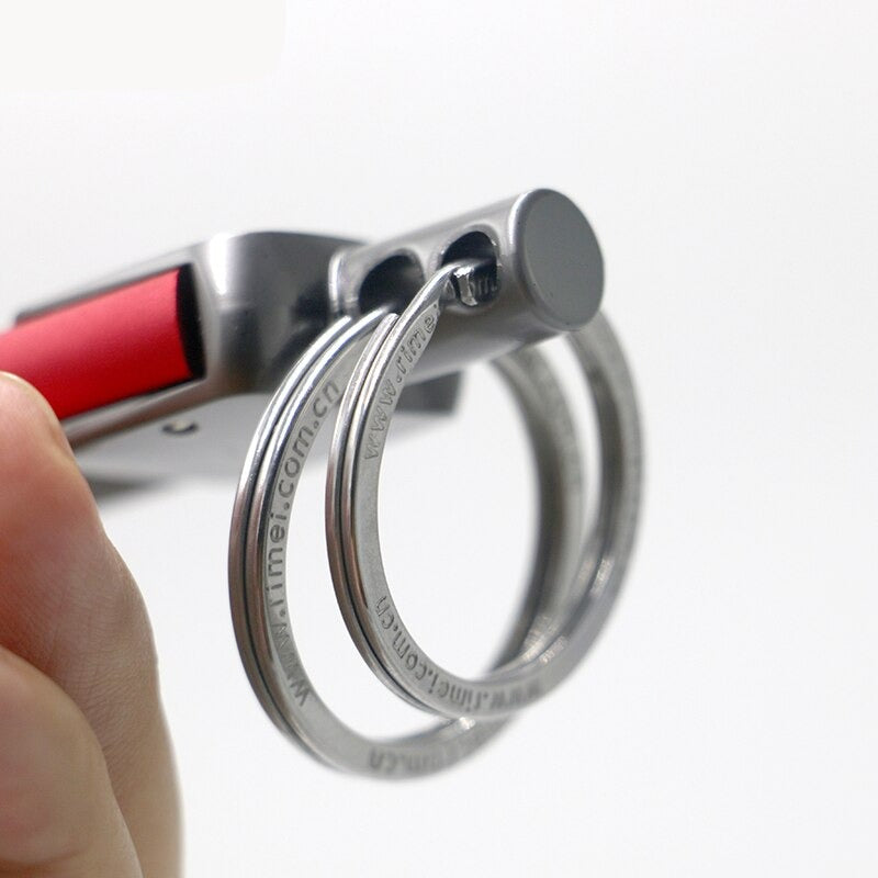 Metal keychain with belt clip