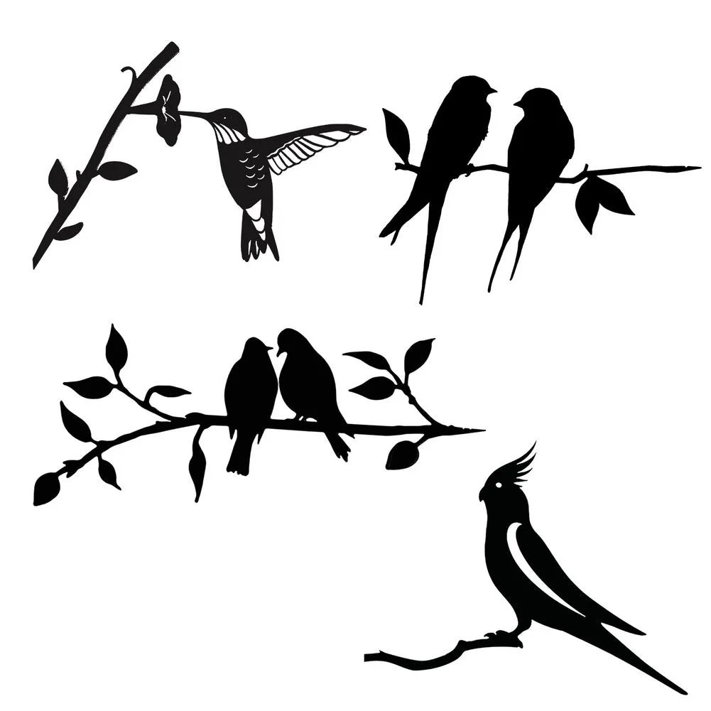Metall-Vogel-Silhouette – Wand- und Gartendekoration