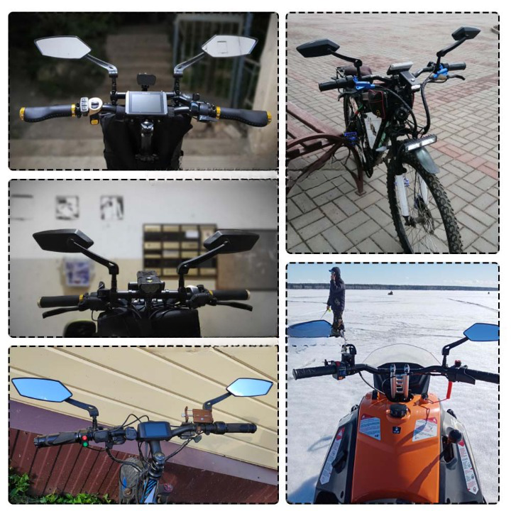 Adjustable Bicycle Mirror with 360° Rotation – Universal Handlebar Mount