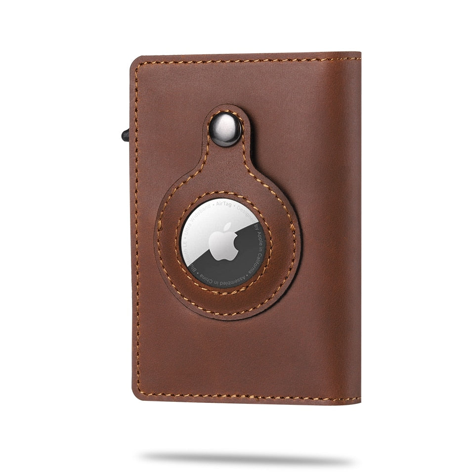 Slim Card Holder with Built-In AirTag Pocket
