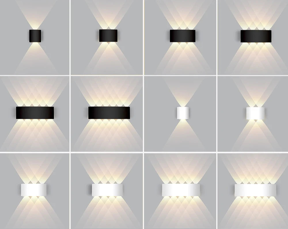 Innen-LED-Wandleuchte mit Auf-Ab-Licht – Warmweiß