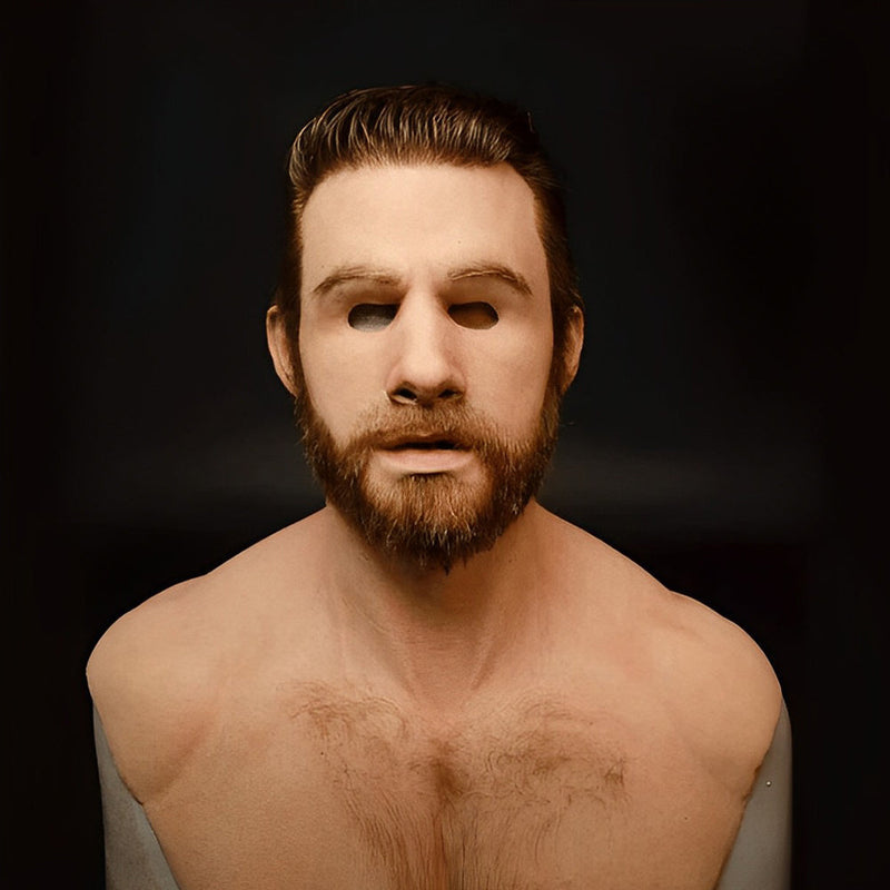 Charaktermaske Alter Mann mit beweglichem Mund