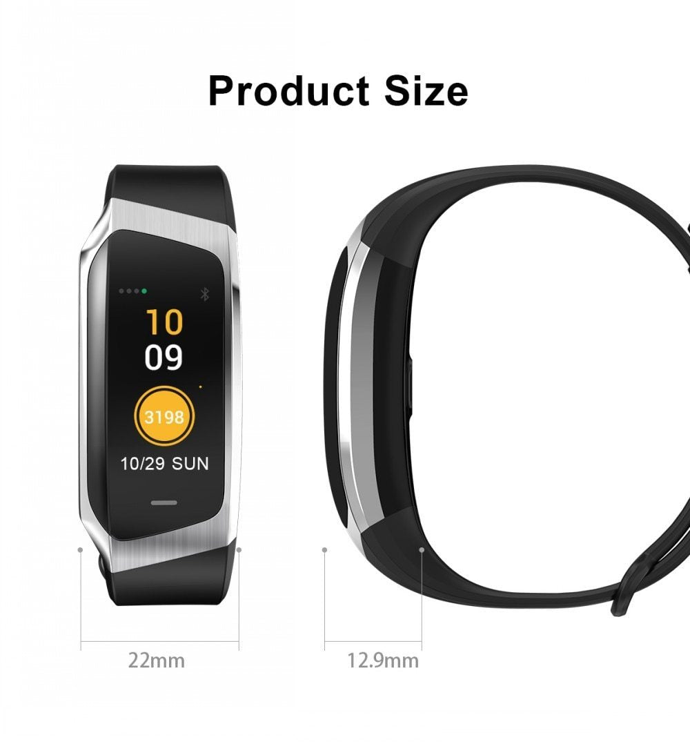 Fitness tracker with heart rate and blood pressure monitoring