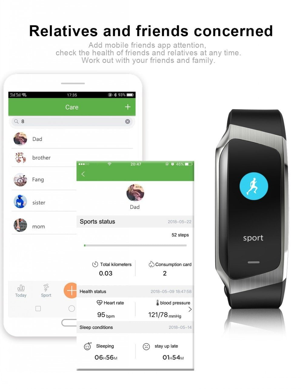 Fitness tracker with heart rate and blood pressure monitoring