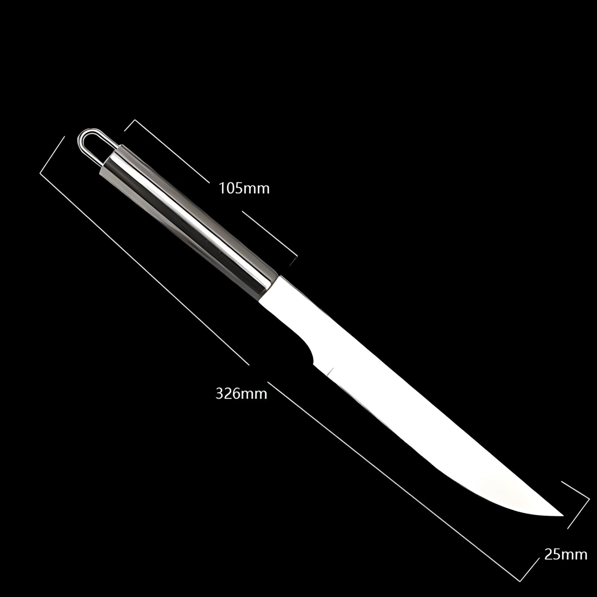 Stainless steel grill cutlery set with carrying case – 3-piece or 5-piece