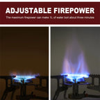 Camping stainless steel gas stove foldable with windscreen
