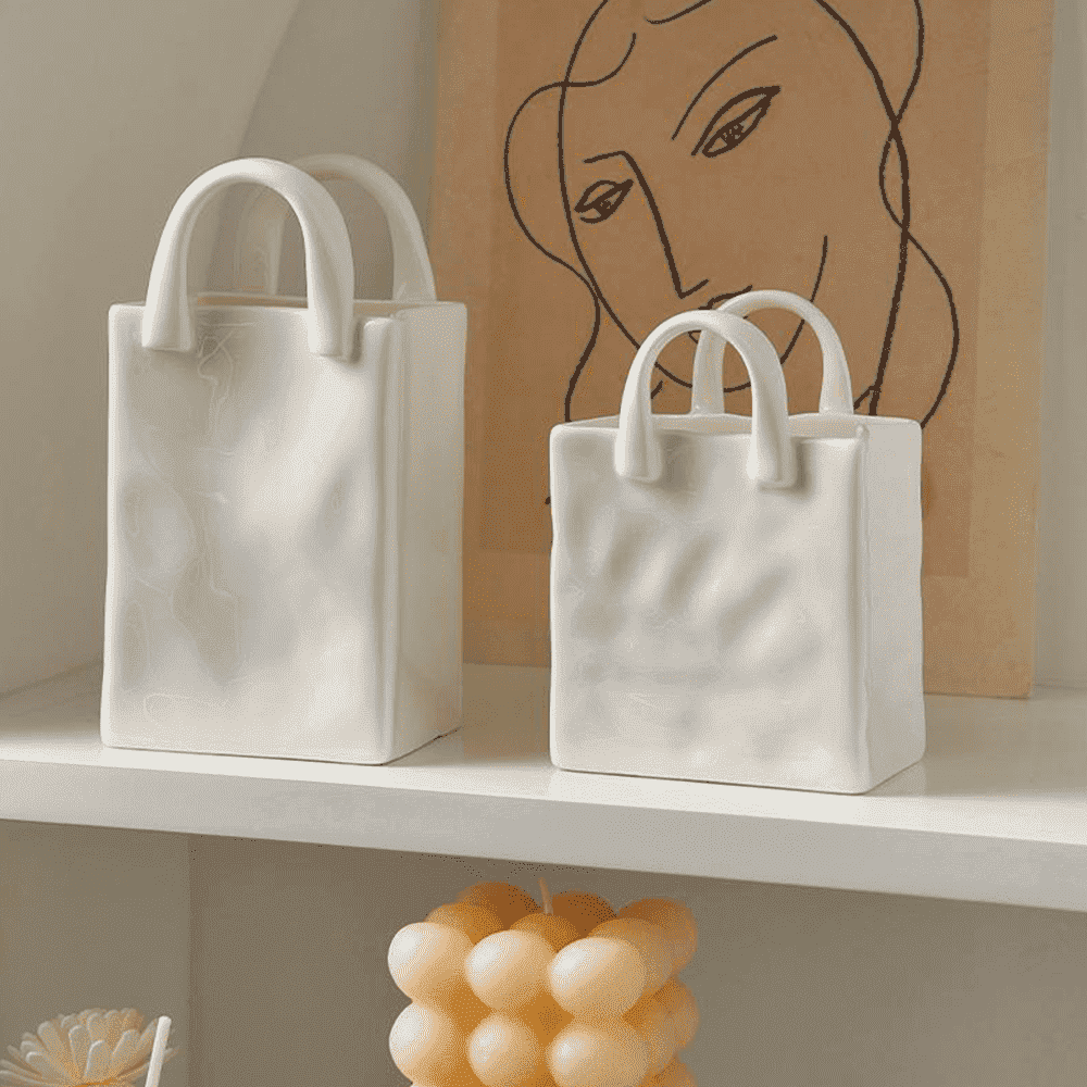 Handtaschen-Vase Porzellan 8-15 cm – Kreative Deko