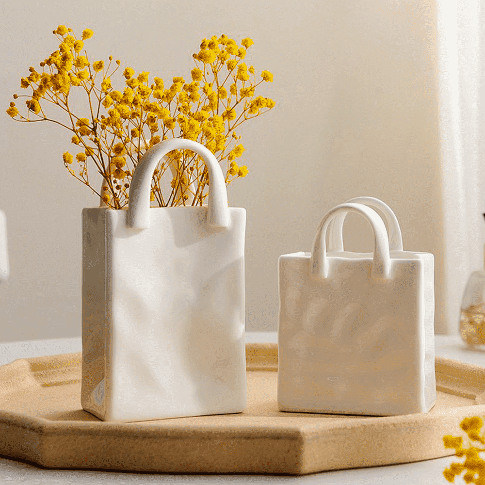 Handtaschen-Vase Porzellan 8-15 cm – Kreative Deko