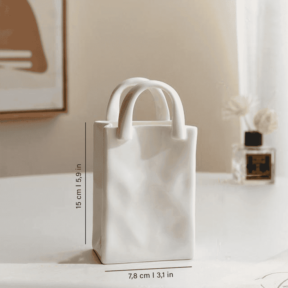 Handtaschen-Vase Porzellan 8-15 cm – Kreative Deko