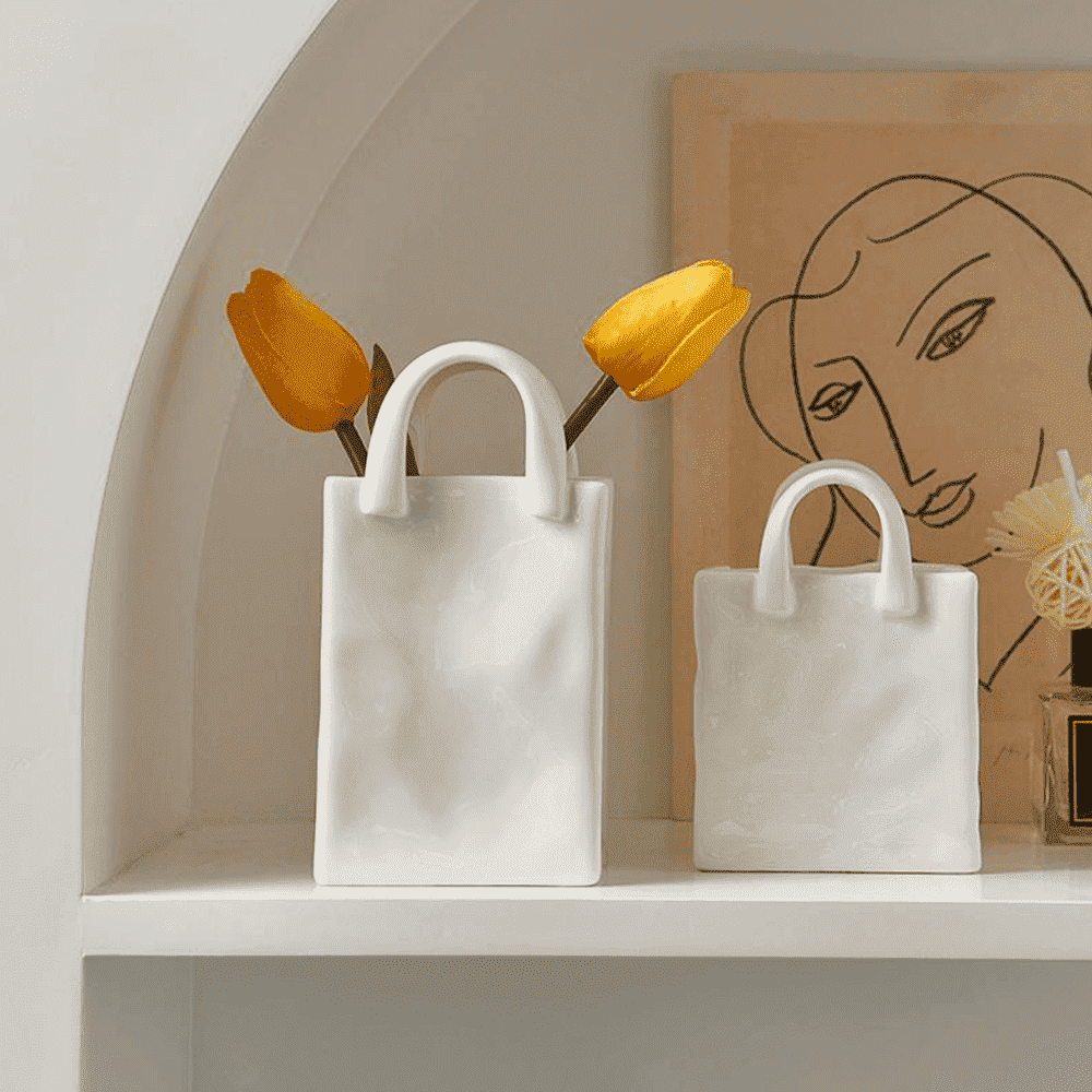 Handtaschen-Vase Porzellan 8-15 cm – Kreative Deko