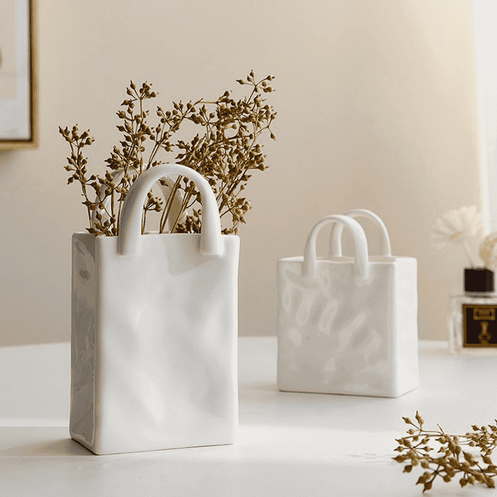 Handtaschen-Vase Porzellan 8-15 cm – Kreative Deko