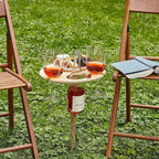 Weintisch klappbar mit Weinglashalter für Picknick