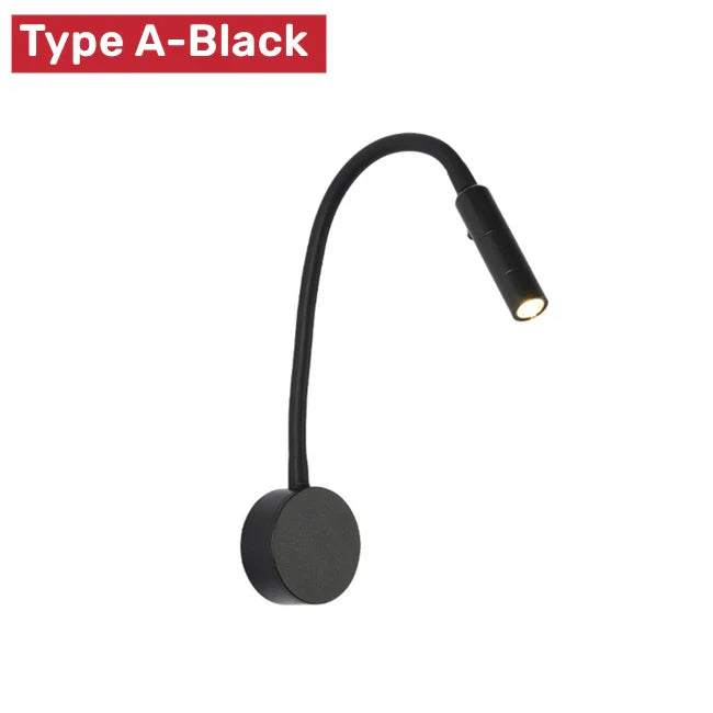 Flexible LED wall light with touch switch