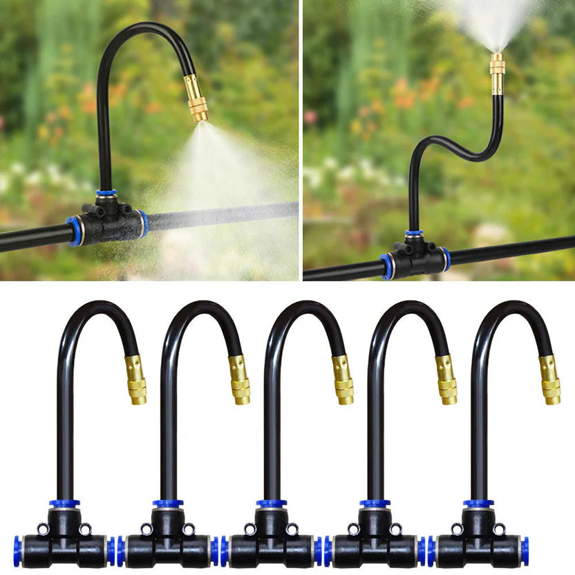 Bewässerungssystem für Garten & Balkon — 360° Sprühdüsen, ohne Strom