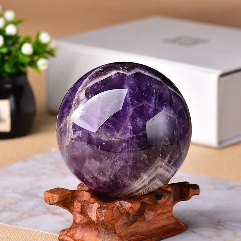 Natürliche Amethyst-Kugel – Polierte Dekorative Edelsteinkugel