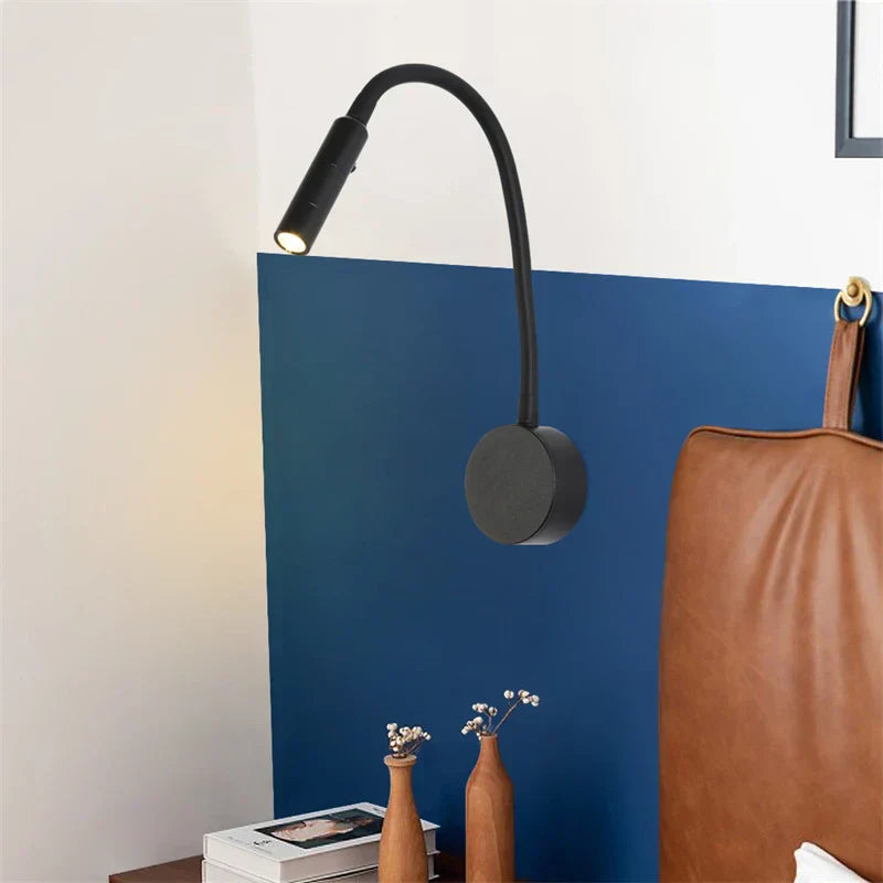 Flexible LED wall light with touch switch