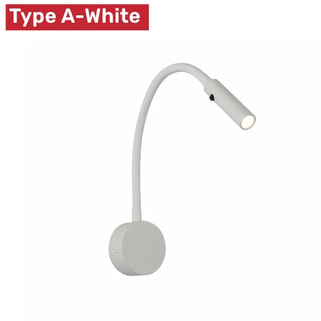 Flexible LED wall light with touch switch