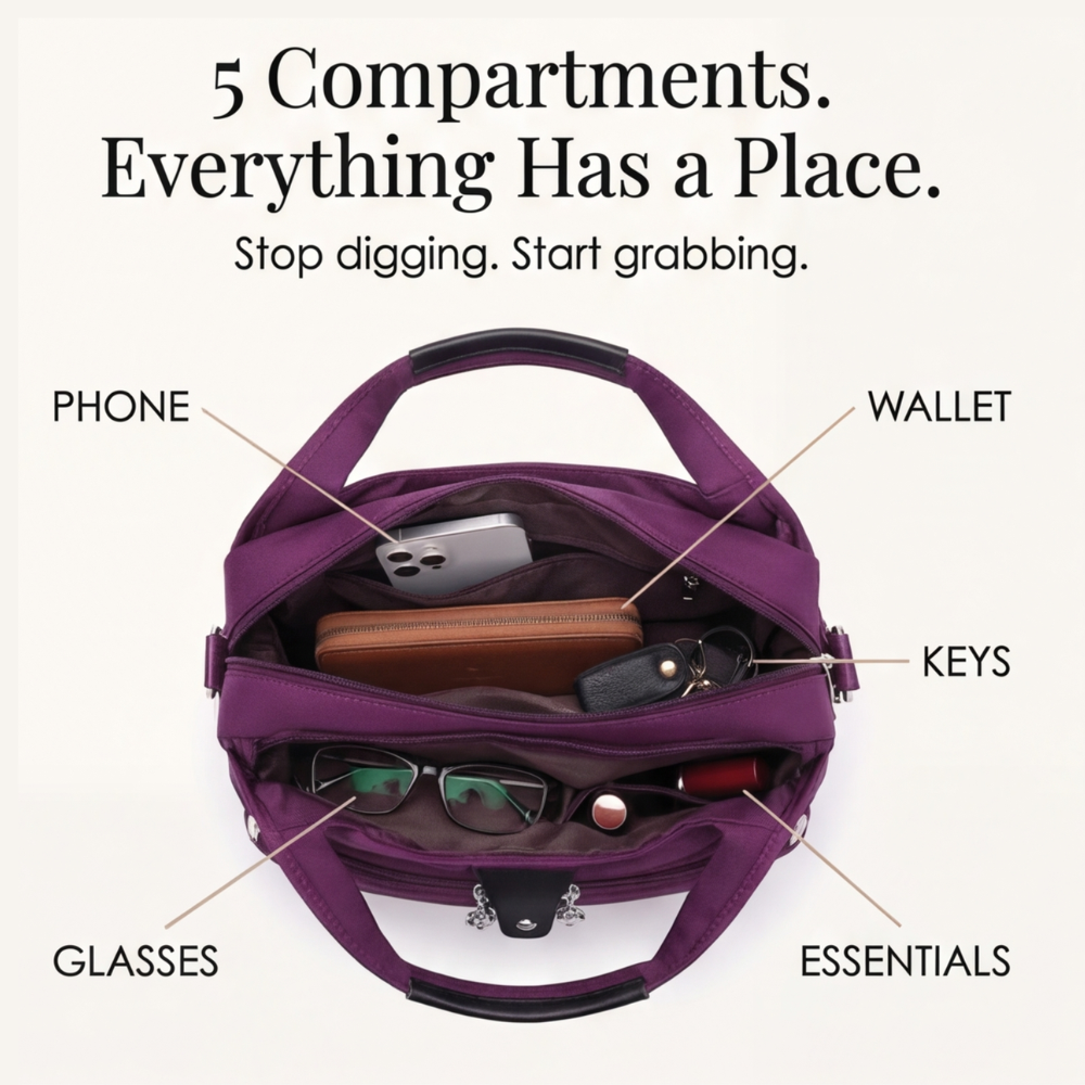 Crossbody Bag with Many Compartments – Everything in Its Place