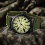 Men's Watch Military Style with NATO Strap Waterproof