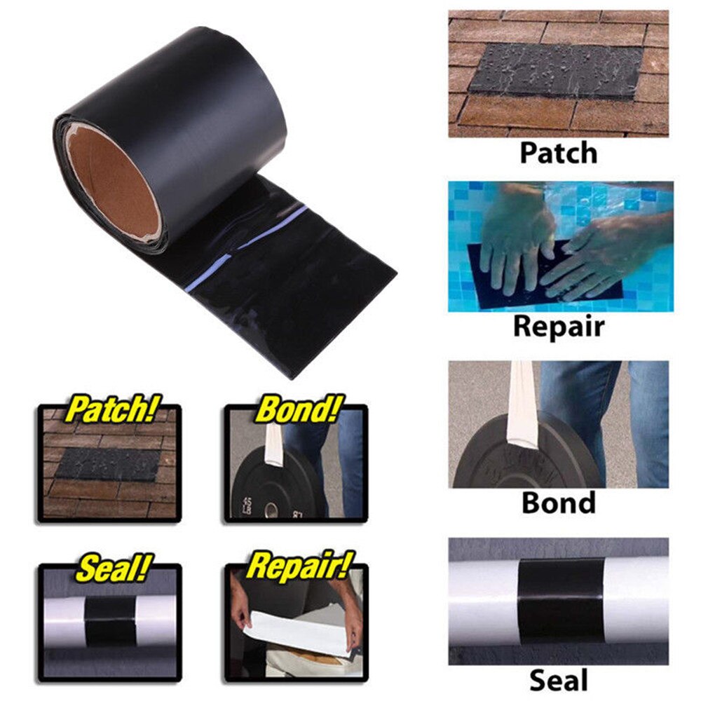 Waterproof repair tape with strong adhesive layer