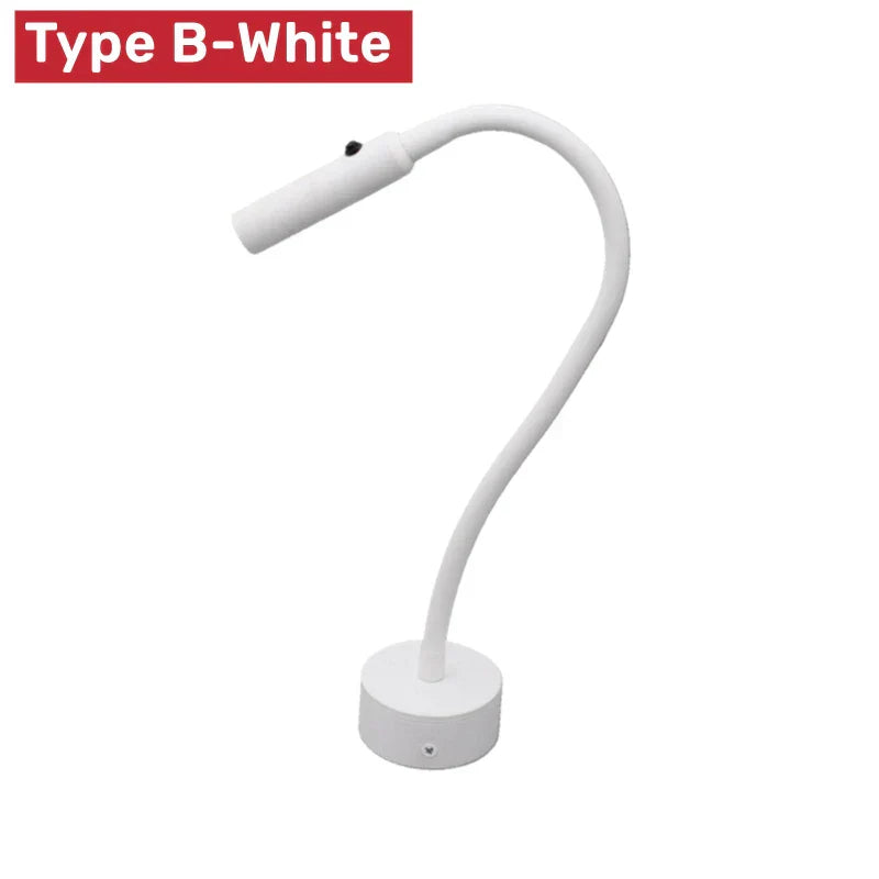 Flexible LED wall light with touch switch