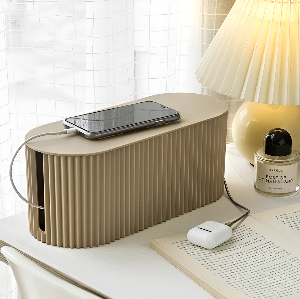 Cable Box with Lid – Neat Charging Station for Home