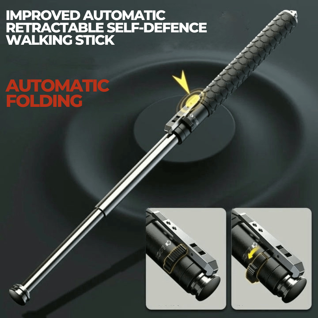Folding walking stick with pop-up mechanism