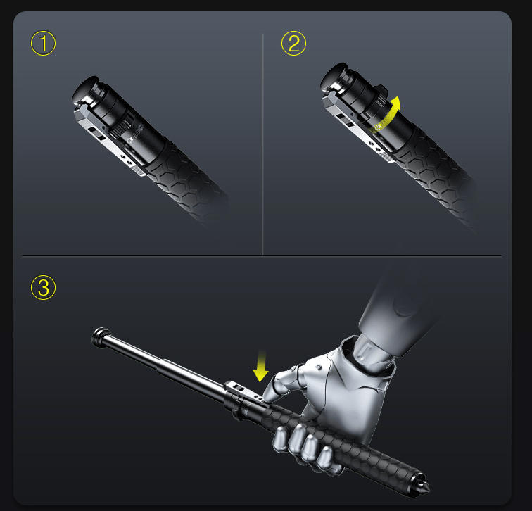 Folding walking stick with pop-up mechanism