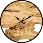 Wooden Wall Clock with Resin Details and Roman Numerals – 30 cm