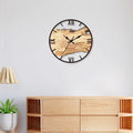 Wooden Wall Clock with Resin Details and Roman Numerals – 30 cm