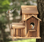 Hanging Wooden Birdhouse with Hanging Cord