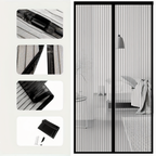 Magnetic door screen against insects – Closes automatically