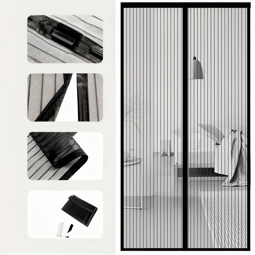 Magnetischer Türvorhang 100 × 210 cm – Fliegenschutz, Montage ohne Bohren
