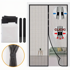 Magnetic door screen against insects – Closes automatically