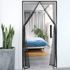 Magnetic door screen against insects – Closes automatically