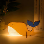 Animal LED Table Lamp – Wooden Night Light with Warm Glow