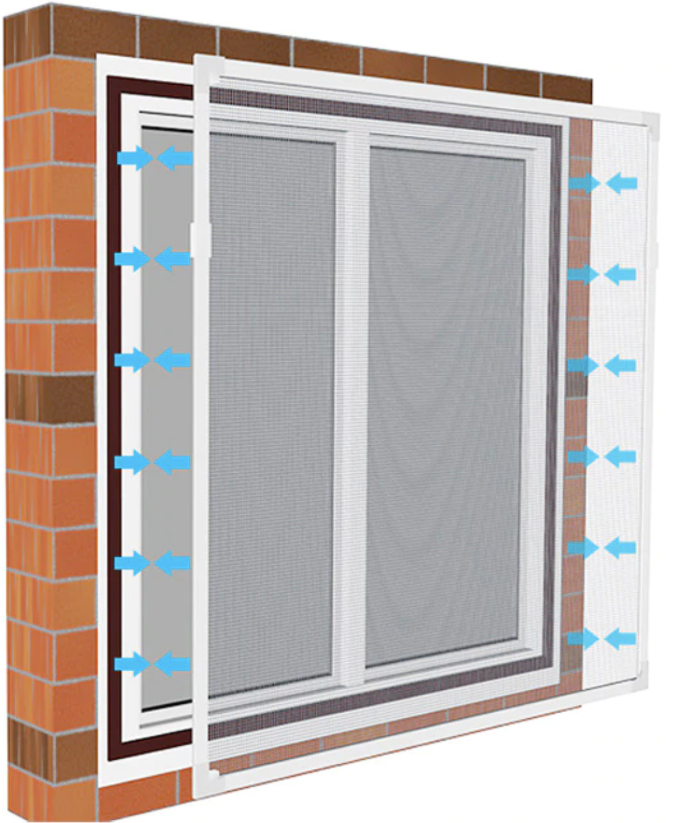 Magnetischer Fenster-Fliegengitter ohne Bohren