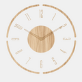 Runde Wanduhr aus Holz mit lautlosem Uhrwerk