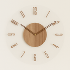 Runde Wanduhr aus Holz mit lautlosem Uhrwerk