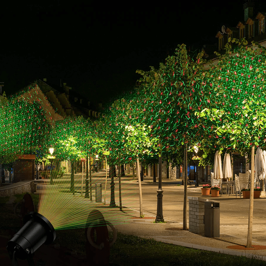 Red/Green Laser Light Projector for the Garden with Remote Control & Timer – Outdoor Use