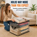 Transparent storage bag with zipper